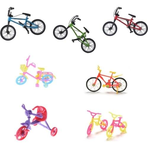 Kids Pretend Play Gift Set Plastic Bicycle Bike Doll Accessories Outdoor Sports Toy For Doll Dollhouse Kids House Play Toy