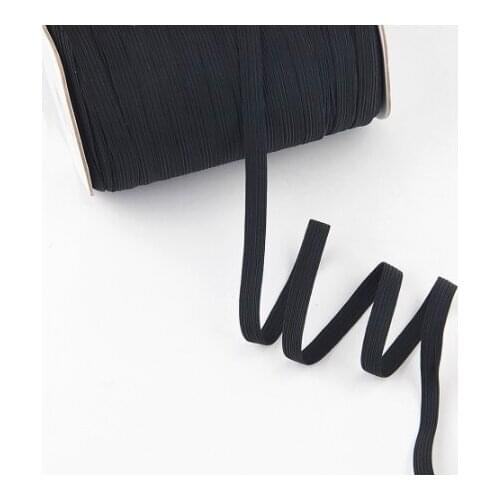 High-Elastic Band Polyester Spandex White And Black Rope Sewing Accessories For Clothes Garment 5 Yards 3 mm 6 mm Elastic Ribbon