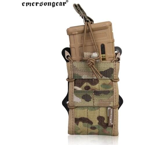 Emersongear Double Magazine Pouch Modular Molle 5.56 M4 M16 AR15 SR52 P-MAGS M1A1 G3 Mag Pouch Military Airsoft Hunting Gear