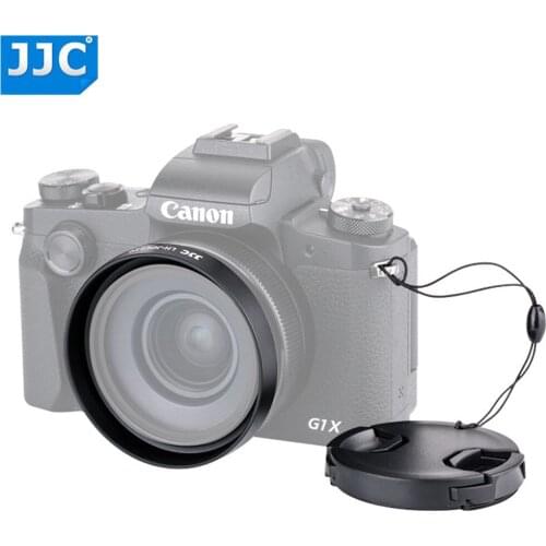 JJC LH-JDC110 Camera Metal Lens Hood for Canon PowerShot G1X Mark III Screw Cap Protector