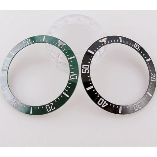 39.8mm*31.6mm Olive Green/Deep Olive Green Slope Watch Ceramic Insert fir SUB/GMT Watch