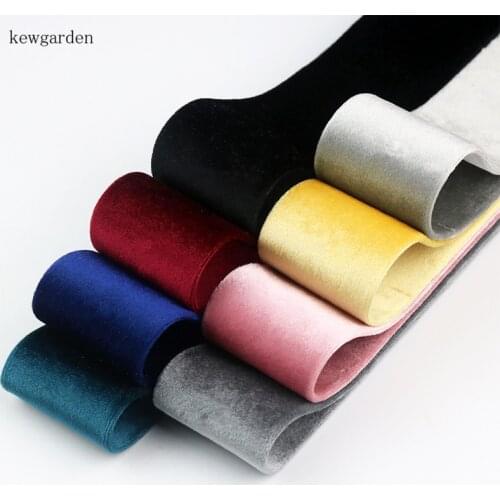 Kewgarden 50mm 5cm Thicker Velvet Layering Cloth Ribbons DIY Bowknot Satin Ribbon Handmade Tape Riband 3m/lot