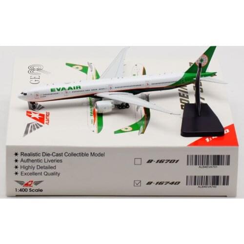 Diecast 1/400 Scale B777-300ER B-16740 EVA Air Airlines Airplane Model Toys Aircraft Plastic Alloy Collective Plane Souvenir