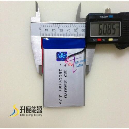 Big size lipo batteries 3.7v 1800mahrechageable lithium ion Tablet polymer battery 356070