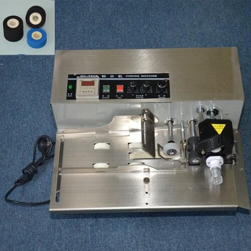 Mf380 hot ink roll coding machine with 12pcs free hot ink roller