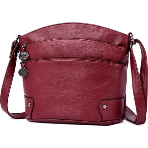 Sweet Girls Fashion Casual Crossbody Bags for Women 2020 Summer Bucket Small Shoulder Bag Ladies Soft Leather Messenger Bags Sac