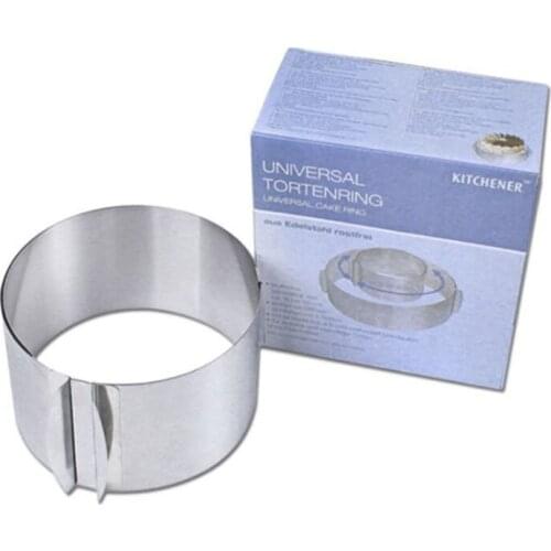 Stainless Steel Cake Circle Mousse Retractable Convenient Baking Tool Set Cake Mold Size Adjustable Dessert Cake Tools 16-30CM