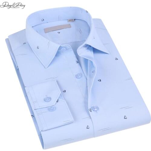 2021 New Men Shirt Printing High Quality Long Sleeve Soft Silky 5XL Spring Autumn Business Casual Bamboo Fabric Regular FitDA527