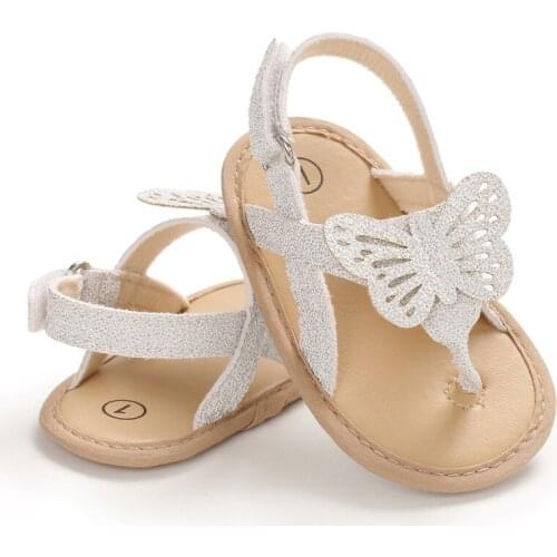 New Summer Toddler Infant Sandals Cute Sequin Butterfly Hollow Out Little Baby Shoes Princess Kids Baby Prewalker