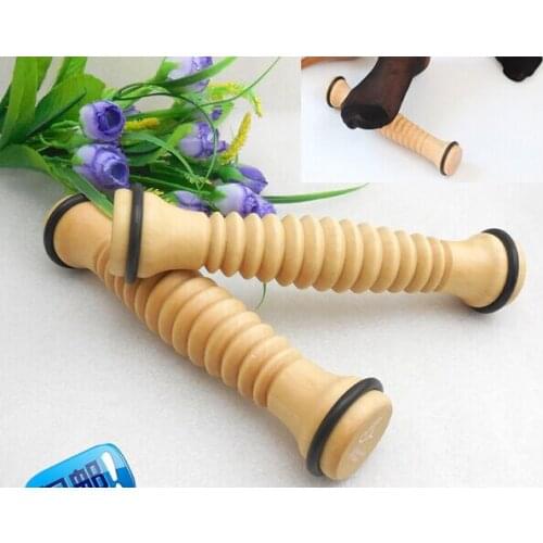 Solid wood foot single wheel roller massage stick rolling massager wooden rod rolling Acupoints of foot point corn