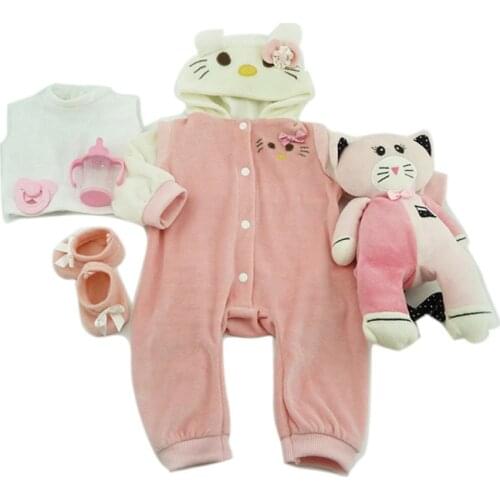 Original NPK doll clothing set fit 20" 22 inch bebe reborn newborn silicone doll accessories with pacifier children gift DIY toy
