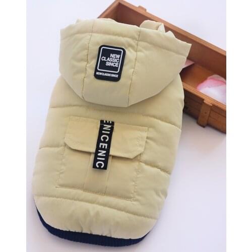 Detachable Hat Dog Coat Pet Clothes For Small Medium Dogs Warm Puppy Down Jacket Winter Dog Clothes French Bulldog Pug Costume