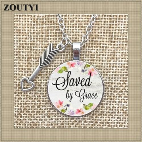 Hot sale GRACE NECKLACE, glamour alloy glass pendant necklace, gift for her, faithful charm necklace, survivor