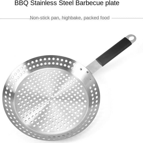 BBQ Stainless Steel Barbecue Plate Field Pancake Basket Bbq Grill Rack