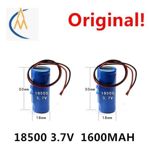 2PCS Factory direct sales 18500 3.7V solar headlamp LED lamp alarm circuit charging with lithium battery protection