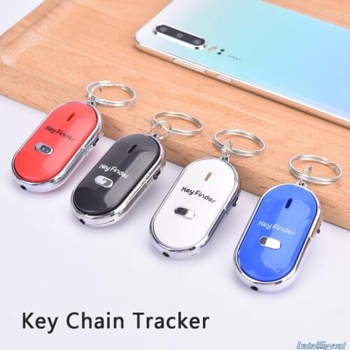 Smart Key Finder Anti-lost Sensor Keychain Tracker LED With Whistle Clap Locator