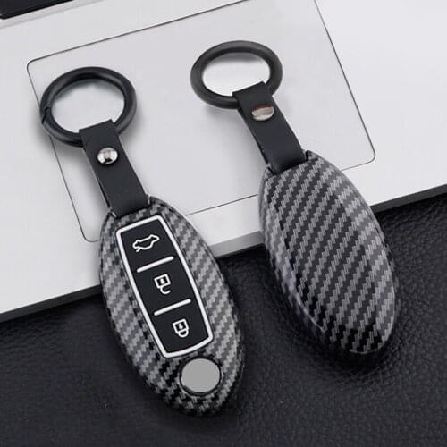 Carbon fiber ABS Car Key Fob Cover Case For Nissan XTrail T32 T31 Qashqai J11 J10 Kicks Tiida Juke Teana Versa For Infiniti