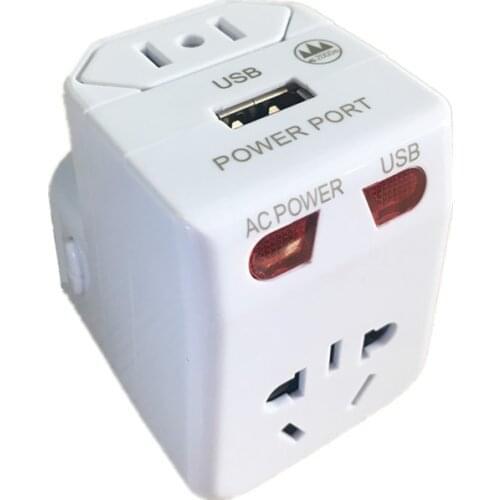 Universal Travel Adapter AC Power adapter wall Electric Plugs Sockets Converter for Cell phone/Laptop with Spare Fuse
