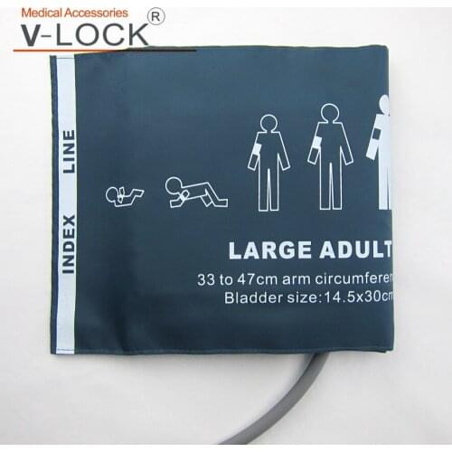 Adult thigh blood pressure cuff with bladder double-tube nylon coat blood pressure cuff