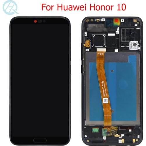 Original Display For Huawei Honor 10 LCD With Frame 5.8" Honor 10 With Fingerprint LCD COL-L29 Touch Screen Digitizer Glass