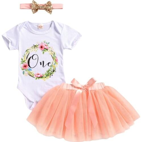 1 Year Baby Girl Tutu Dress Fluffy Baby Party Dressess Headband Toddler 1st Birthday Photo Shoot Costume Summer Kids Clothes One