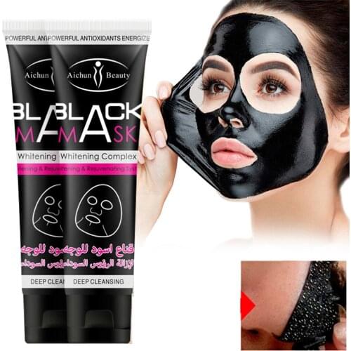 100g Blackhead Remover Facial Mask Natural Charcoal Dead Sea Mud Black Mineral GMP Face Neck Female Hand Pore Cleaner Nose