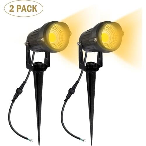 2PC Super bright COB Lawn Lamps 5W 3000K Bulb adjustable Lamps for garden decoration Waterproof IP65 safe outdoor light