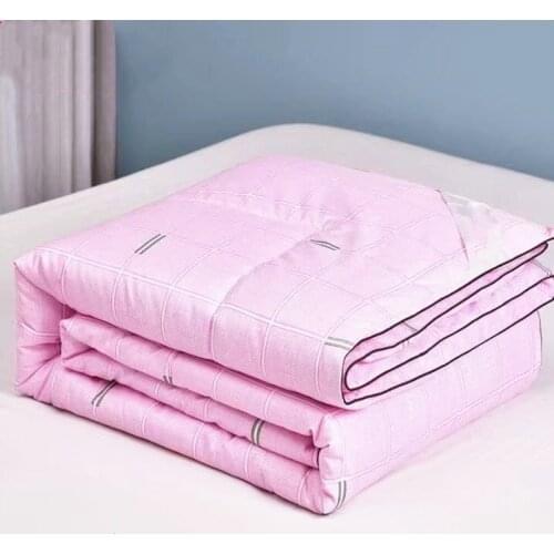 2020 New Home Bed Quilt 1 Pcs Soft for Adult Household Bedding Silk Thin Quilt
