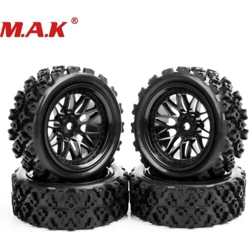 4pcs/set racing off road tires tyre PP0487+BBNK 1:10 RC rubber tyre rim car parts accessories