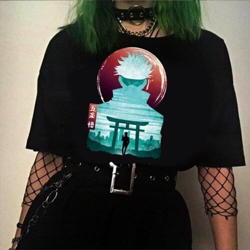 2021 Japanese Anime Jujutsu Kaisen T Shirt Men Kawaii Gojo Satoru Summer Tops Yuji Itadori Graphic Tees T-shirt Male