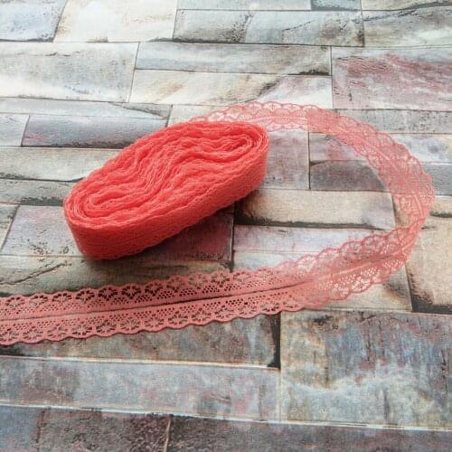 Hot Sale Wholesale! Beautiful 10 yards Watremelon red lace ribbon 28mm width DIY Jewelry/Clothing accessories For Sewing