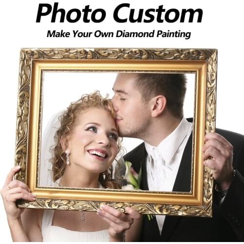 Huacan Diy Diamond Painting Photos Custom Full Square Diamond Mosaic Picture Of Rhinestones Diamond Embroidery Sale