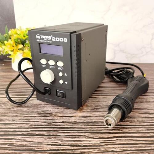 YAOGONG 2008 Repair Tool Temperature Drying Gun Hair Dryer Air Desoldering Station 220v Brushless Fan Gentle