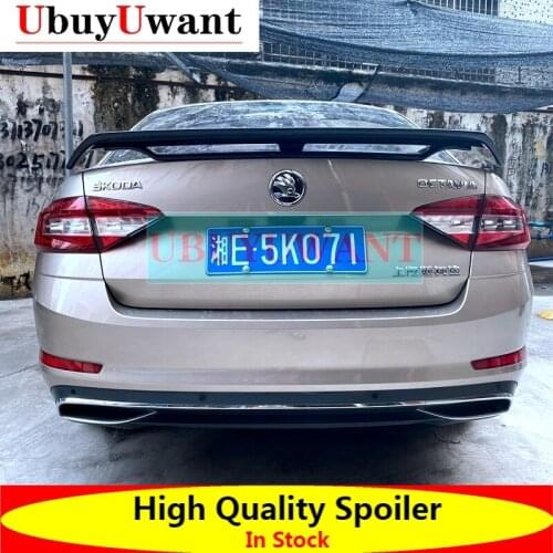 Use For Skoda Octavia 2017-2020 High Quality Primer Color Exterior Rear Spoiler Tail Trunk Boot Wing Decoration Car Styling