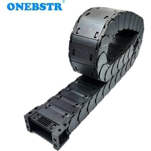 1 Meter D25x60mm Drag Chain Wire Carrier Cable Low Noise Closed Type Open On Both Sides CNC Router Machine Tools Free Shipping