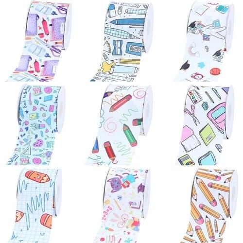 FLRARibbon free shipping 38MM 75MM back to school printed ribbon