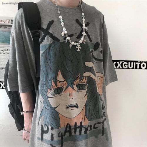Summer New Ins Cartoon Printing Loose Large Size Student Short-sleeved T-shirt Men and Women Half-sleeved Couple Tops Tide