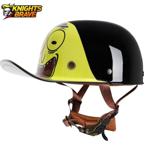 Motorcycle Helmet Men Women Open Face Retro Half Helmet Motorbiker Moto Rinding Vintage Crash Scooter Chopper Biker Helmet