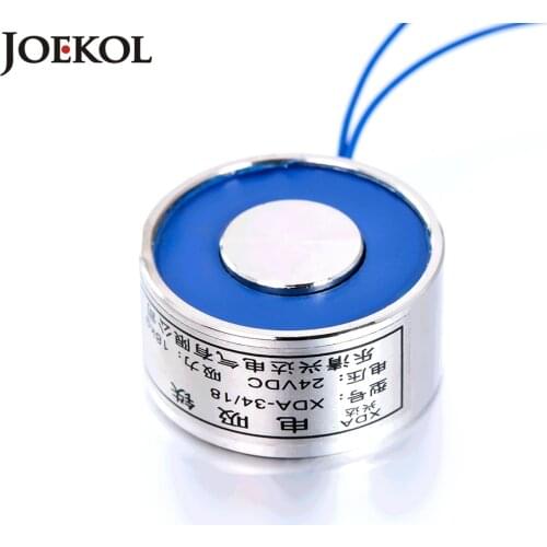 NEW ARRIVAL JK34/18 DC 6V 12V 24V Electromagnet Lifting 18KG Solenoid Sucker Holding Electric Magnet Non-standard custom