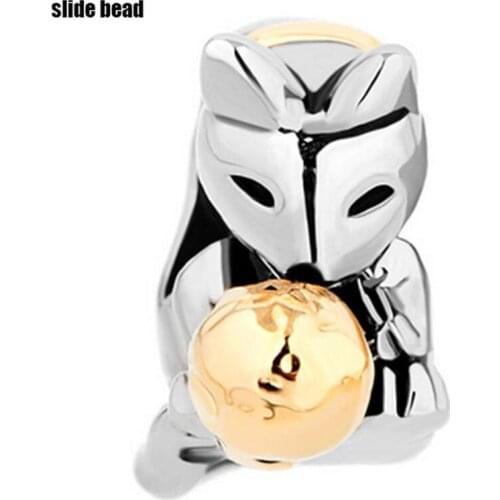 New beads . Plated charm bracelet beads color cat. fit Pandora charm bracelets