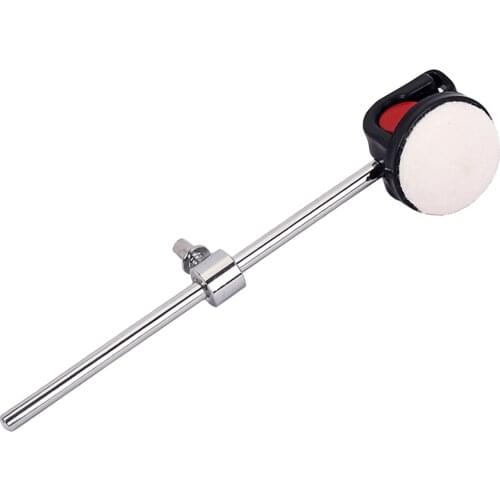Bass Drum Beater Hammer Silicone Head Percussion Hammer for Drumset Kit Parts Accessories (White)