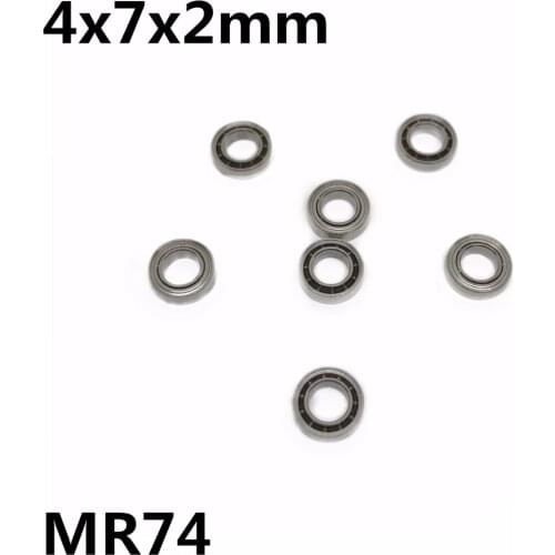 10Pcs MR74 open 4x7x2 mm Deep groove ball bearing Miniature bearing High qualit