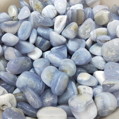 100g Crystal tumbled stone Natural blue-veins quartz Stone reiki healing
