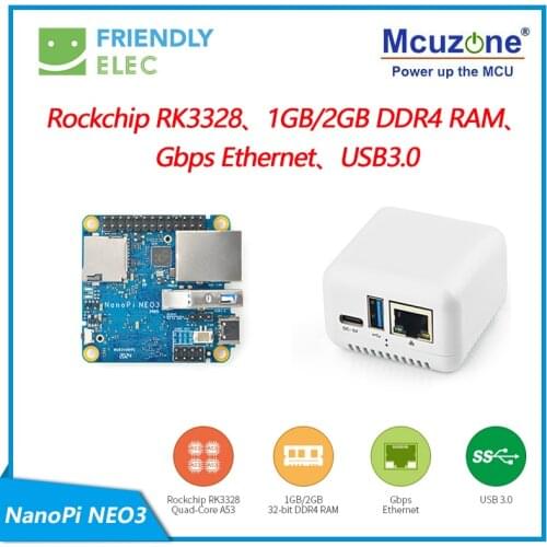 FriendlyElec NanoPi NEO3 1GB/2GB DDR4 RK3328 Cortex A53 Quad-core 64-bi Support Ubuntu Core successor of NEO2