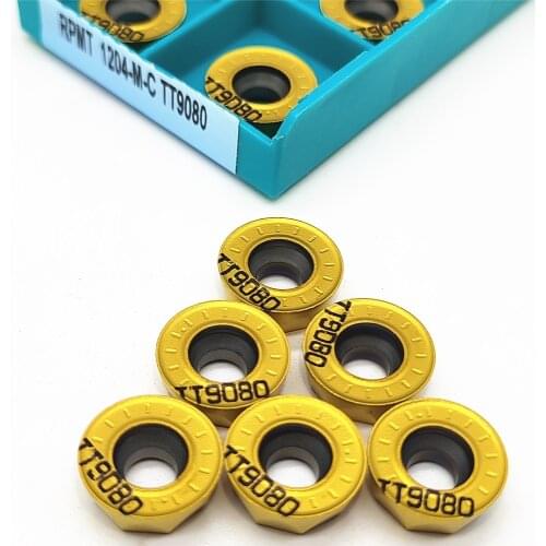 RPMT1204 M C TT9080 Carbide Insert CNC Milling Cutter Metal Cylindrical Turning Insert rpmt1204 tt9080 For Stainless Steel