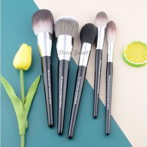 S series Pro Makeup brushes Powder fan foundation blusher highlight Make up brush Big size black handle synthetic hair Well made