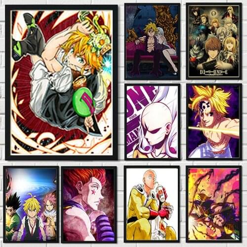 Death Killer Hisoka Hunter X Hunter Japanese Anime Canvas Art Prints for Kids Bedroom Decoration,8 x 10 Inches,Ready To Hang