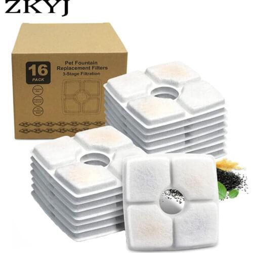 Activated Carbon Replace Filter Pet Cat And Dog Water Fountain Replacement Fliters Cotton 3 Triple Filtration System