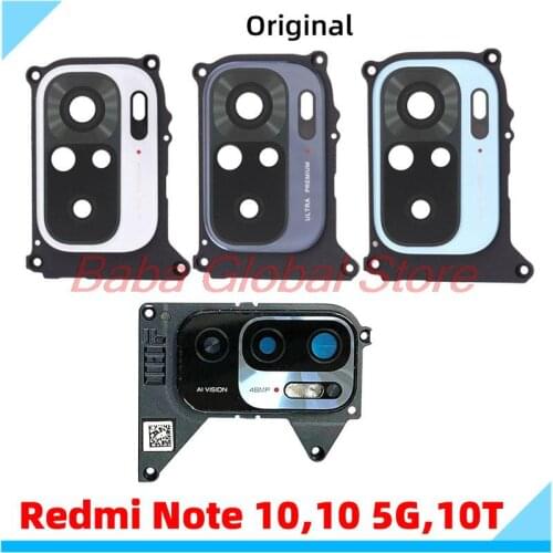 Camera Lens Glass With Frame For Xiaomi Redmi Note 10 5G, Note 10 Main Camera Glass Lens Back Camera Lens Cover