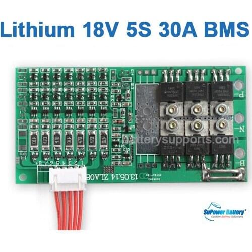SuPower 5S 18V 18.5V 21V 30A Li-ion Lithium LiPo Battery BMS Management System Balance PCB IC Chip Protection Circuit Board